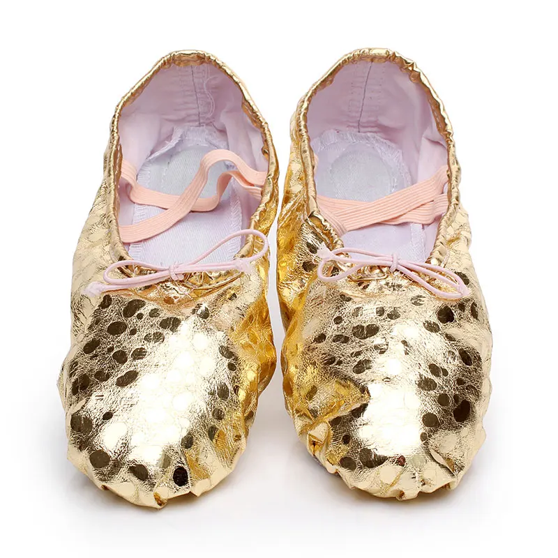 Child And Adult Ballet Point Shoes Women's Professional Ballet Dance Shoes Soft Sole Belly Dance Shoes PU Ballet Dance Shoes
