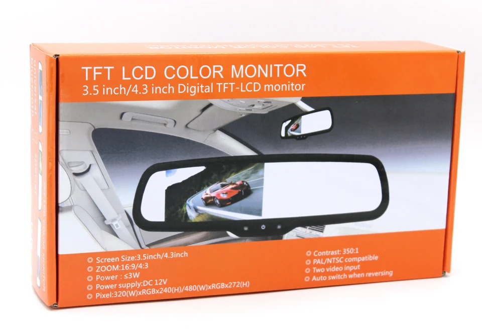 4 3 &quotTFT LCD зеркало заднего вида автомобильный монитор солнцезащитный козырек 800*480
