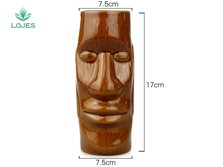 450ml New Hawaii Tiki Mugs Cocktail Cup Beer Beverage Mug Wine Mug Ceramic Easter Islander Tiki Mug