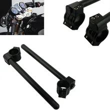 Черные мотоциклетные зажим cnc-ons Клип Ons Руль Вилка трубка Cafe Racer 33; большие размеры 35-37 мм 41 мм 43 мм 45 мм 48 мм 50 мм 51 мм Алюминий