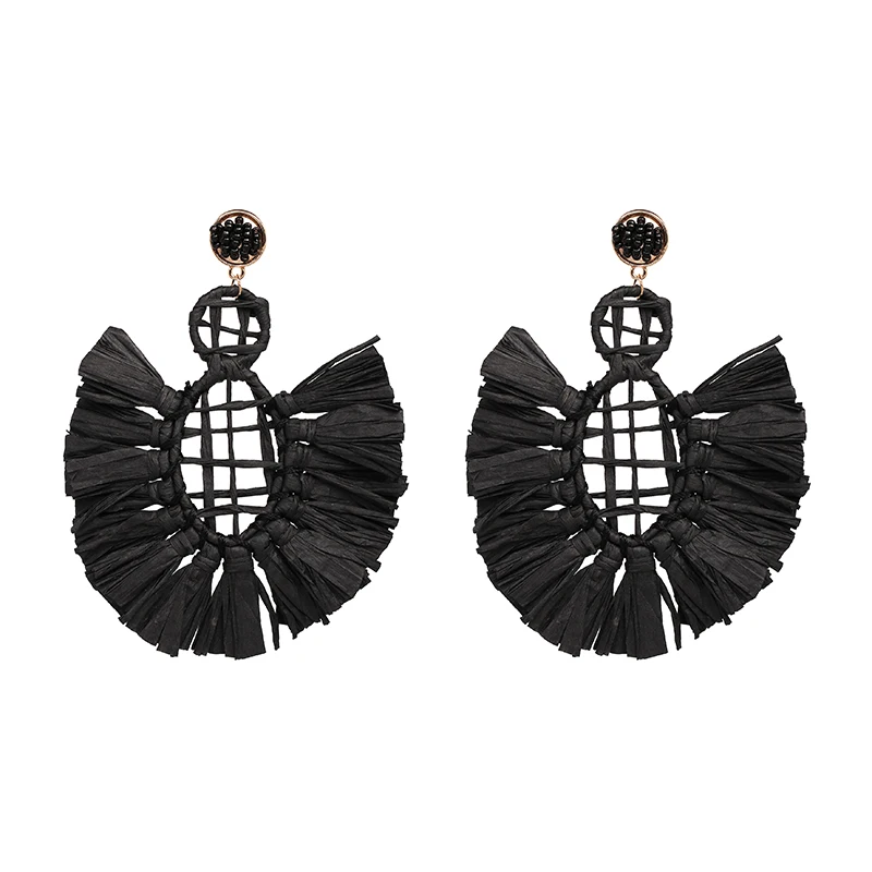 Большие длинные висячие серьги FASHIONSNOOPS с кисточками этнические Подвесные ручной