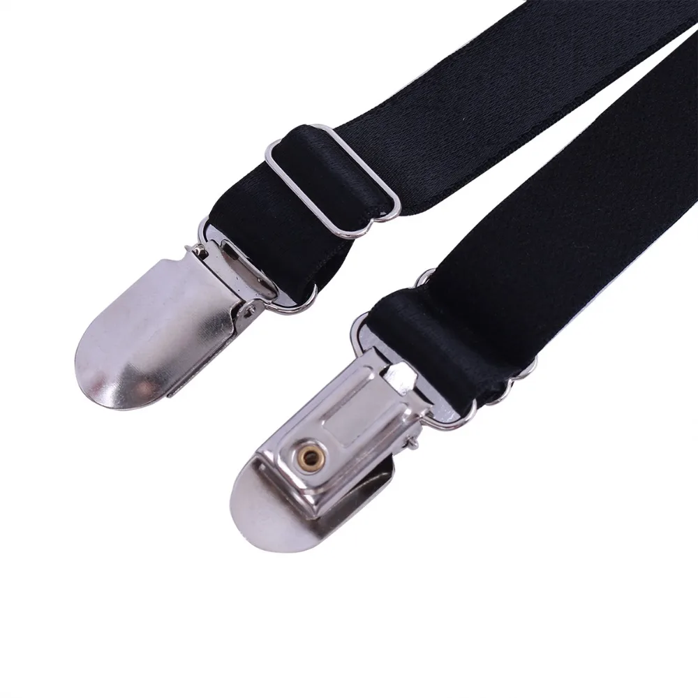 Black Women Wetlook Patent Leather Garter Panty Plastic/ Metal Clip Sock Garter Belt Holder Fastener Comfortable Suspender