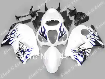 

blue flame white for Hayabusa GSXR1300 96-07 GSX R1300 GSXR 1300 GSX-R1300 96 97 98 99 00 01 02 03 04 05 06 07 ABS fairing kit