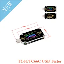 TC66 TC66C type-C цветной ЖК-экран USB Вольтметр Амперметр Напряжение измеритель тока мультиметр батарея PD Быстрая зарядка мощность USB тест