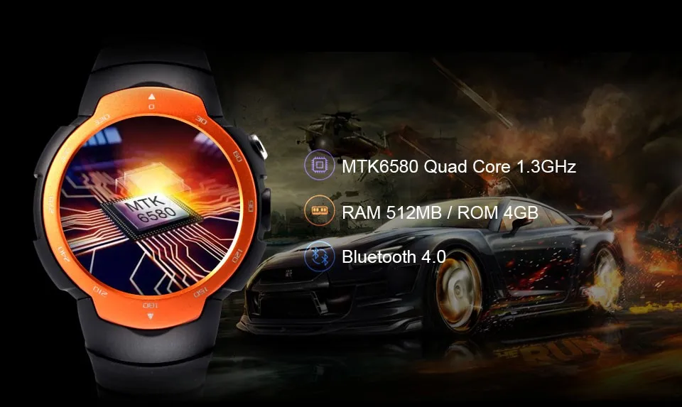  Top LEM3 3G wifi Smart Watch phone Android 5.1 OS MTK6580 Quad Core smartwatch phone Support google