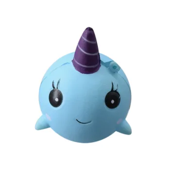

Creativity Blue Whale Shape Squeeze Decompression Funny Vent Toy Children's Toys Squeeze Slow Rebound Boy Girl Gift wholesale