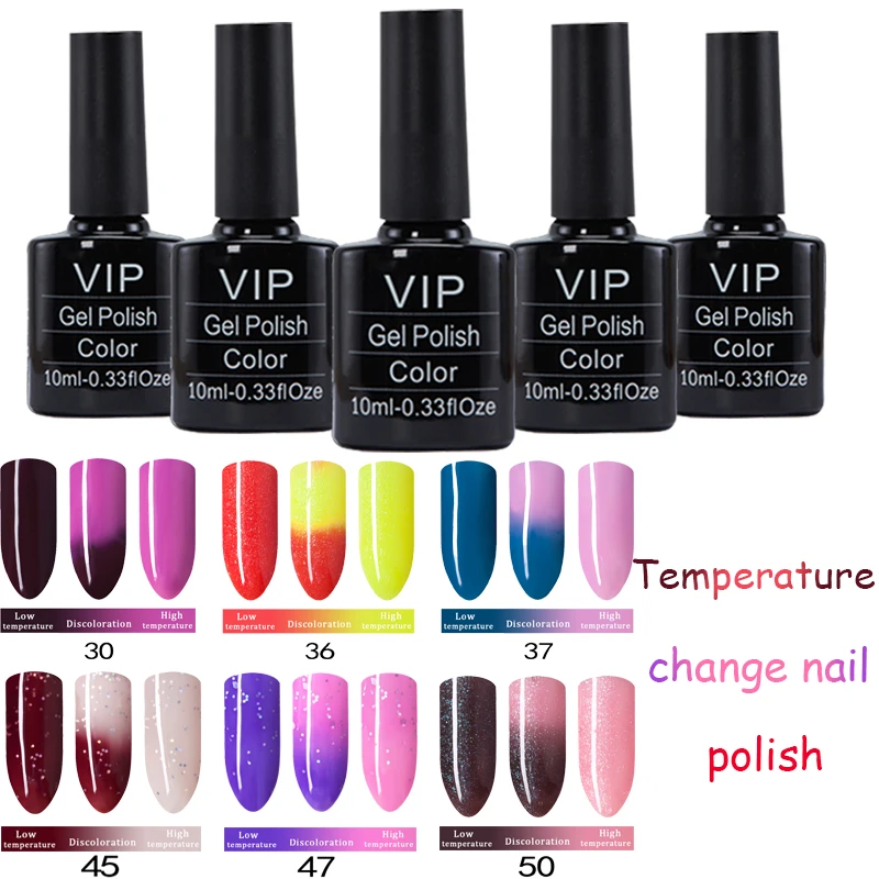 MDSKL Temperature Change Color Gel Polish Long-lasting Nail Gel Nail 10ML/Bottle Nail Art Soak-Off UV&LED Gel Polish