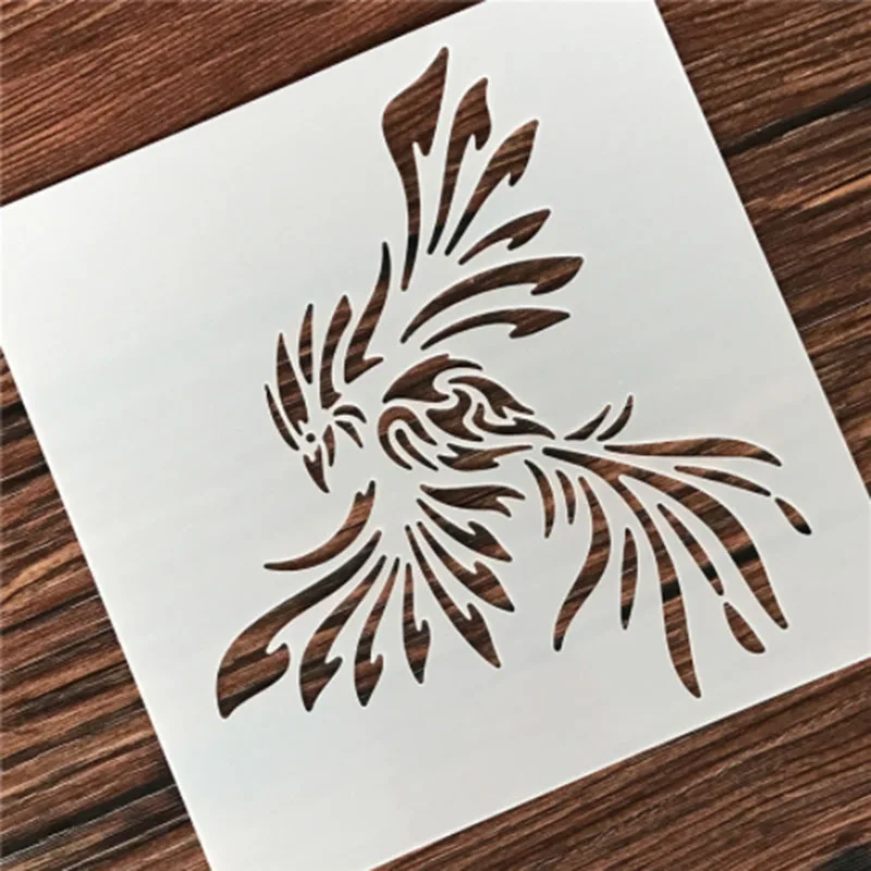 

1PC Phoenix Shaped Reusable Stencil Airbrush Painting Art DIY Home Decor Scrap booking Album Crafts