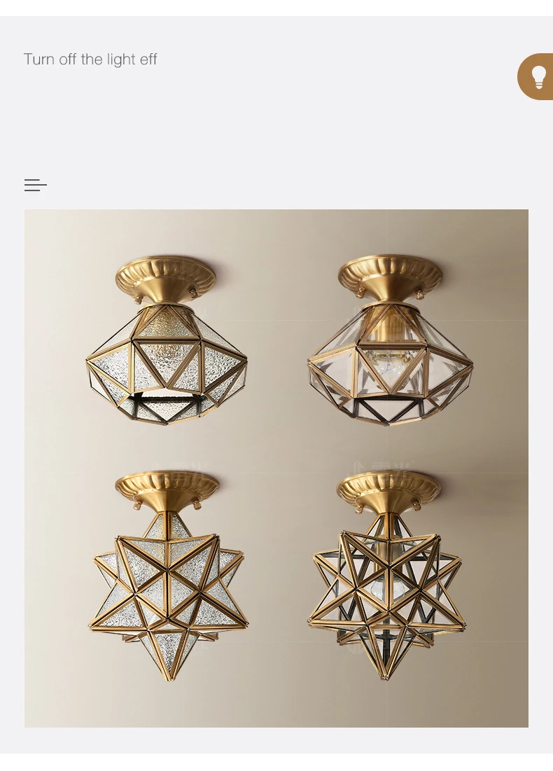 DX Vintage Star Ceiling Light (7)