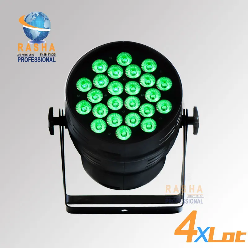 

4X LOT Rasha 24pcs*5W 2in1 White+Amber Color LED Par Can,LED Par Light,LED Par64 For Stage Event,Powercon For DJ Event Party