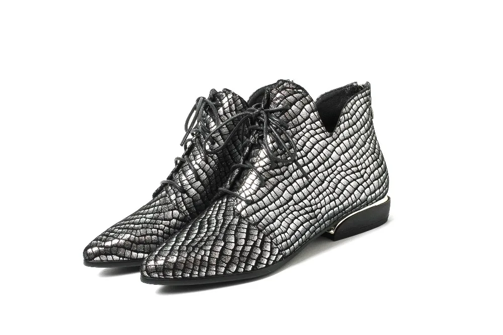 Film argent Bas Talons Designer Bout Lady Britannique Oxford Étoiles Véritable Cheville Up L8f7 Rouge 2018 Art Pointu Cuir Élégant Bottes En Dentelle Style rsxhQBtdC