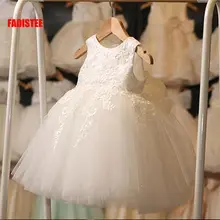 FADISTEE-vestido de tul marfil para niña, vestidos de flores, encaje suave, encaje infantil, ropa Formal para niño, 2019