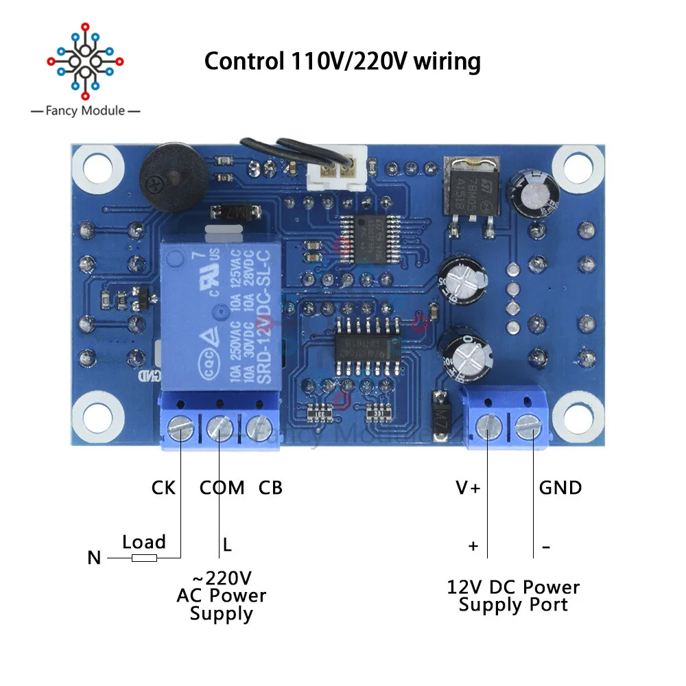 XH-W1308 Регулируемый двойной светодиодный цифровой дисплей постоянного тока 12 В переменного тока 110 В-220 в холодный датчик тепла Красный регулятор температуры термостат переключатель