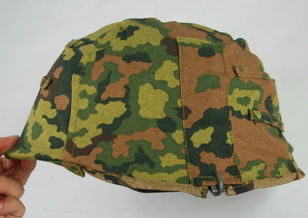 

WWII GERMAN SPRING AND FALL OAK CAMO M35 REVERSIBLE HELMET COVER