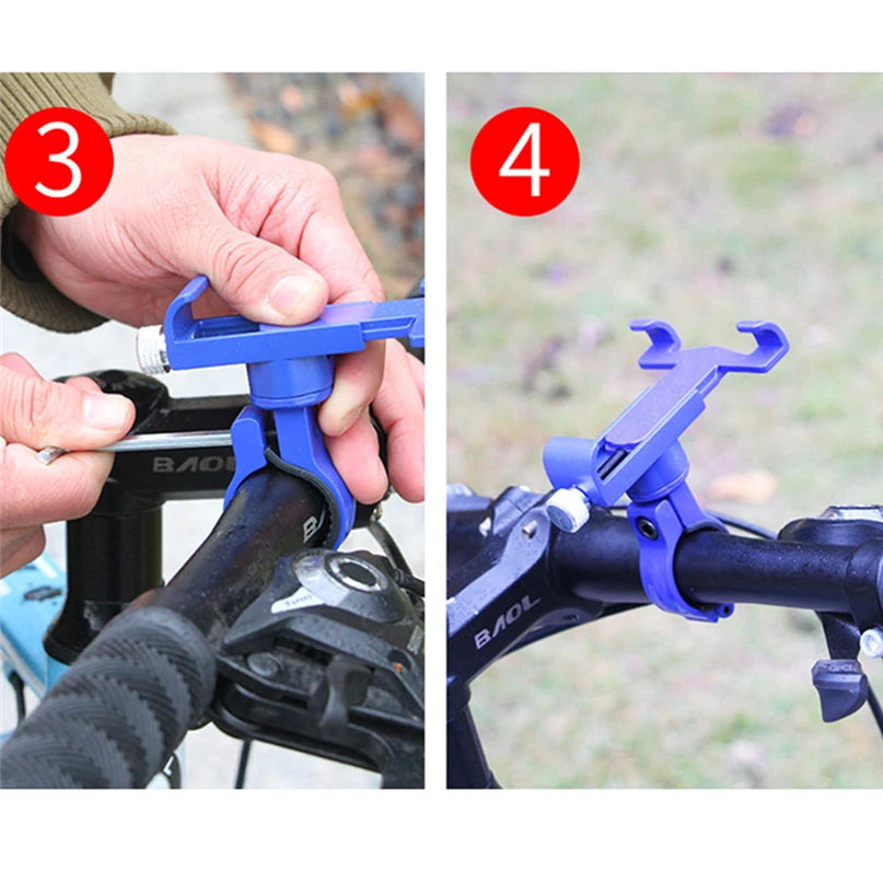Universal Bike Bicycle Adjustable Bicycle 360 Rotate Phone Mount Bracket Adapter Holder Clip Bicycle Accessories #FS#4ST28 (7)