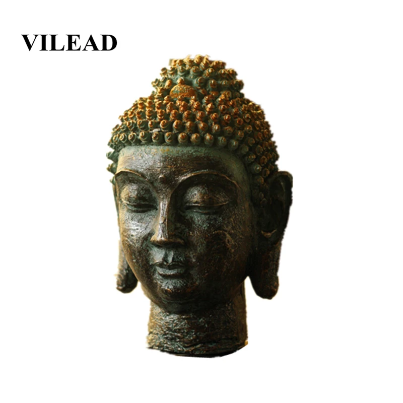 

VILEAD 25cm Resin Sakyamuni Buddha Statue Figurines Office Store Entrance Ornaments Thailand Vintage Home Decoration Accessories