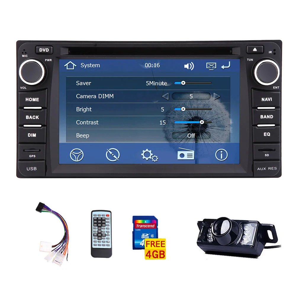 Excellent FREE rear camera+ 2 din GPS Car Stereo Radio for Toyota Corolla Ex 2008 2009 2010 2011 2012 2013 DVD Player Bluetooth ipod FM/AM 0