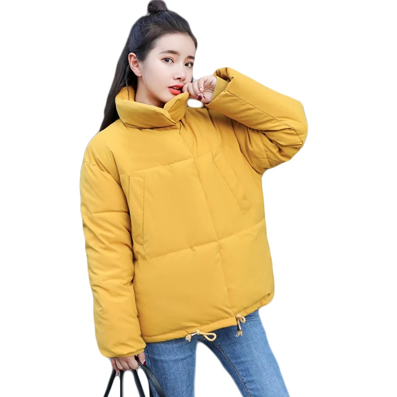 

Winter Jacket Women Stand Collar Student Bread Winter Coat Manteau Femme Hiver Thicken Warm Short Parka Down Cotton Jacket D607