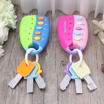 

Baby Toy Musical Car Key Toy Smart Remote Car Voices Pretend Play Education Toy
