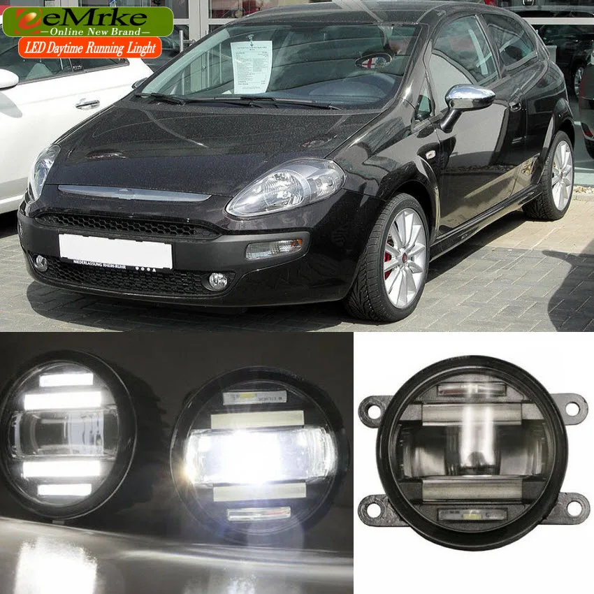 eeMrke Car Styling For Fiat Punto Evo 2009 2012 2 in 1 LED Fog Light