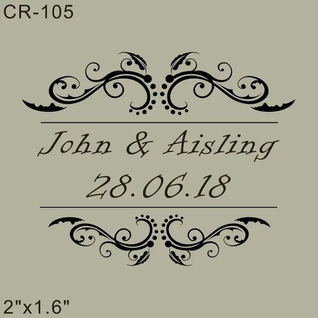 wood rubber personalized custom wedding stamps 2 x1 6 invitation