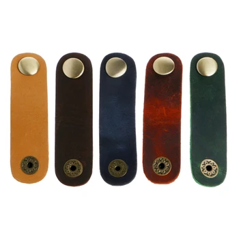 

TCAM Faux Leather Cable Cord Organizer Clip Wrap Bobbin Earphone Wire Winder Tool