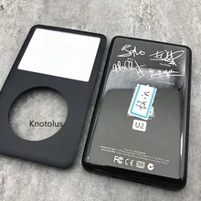 Черная металлическая Лицевая панель с черным U2 металлическим задним корпусом чехол для iPod 6th 7th Классический Тонкий толстый 80 ГБ 120 Гб 160 Гб