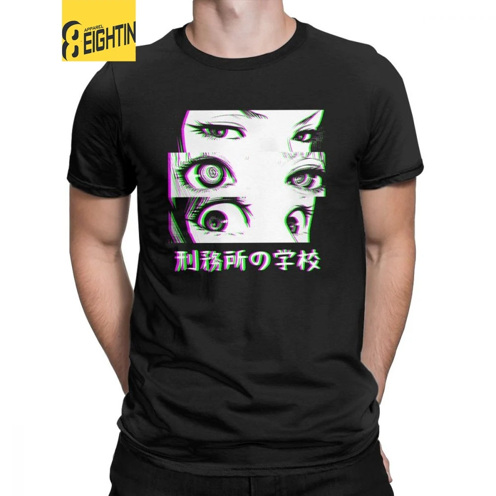 

Man's T Shirts Prison School T-Shirt Sad Japanese Anime Manga Kawaii Vintage Short Sleeved Tee Shirt Clothes Pure Cotton