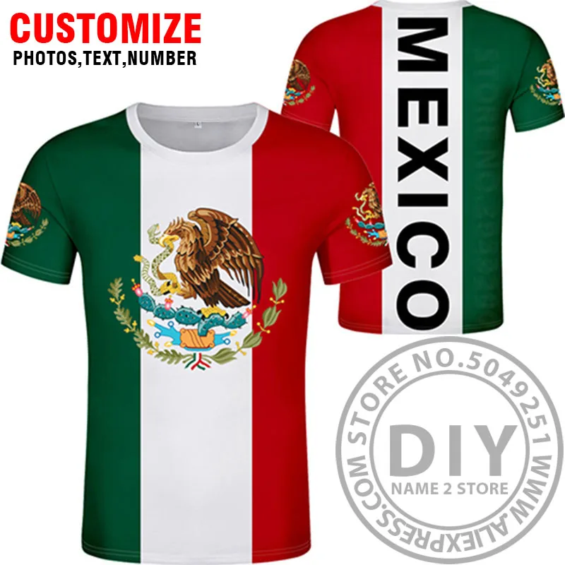 THE UNITED STATES OF MEXICO t shirt logo free custom name number mex t-shirt nation flag mx spanish mexican print photo clothing - Цвет: Style 5