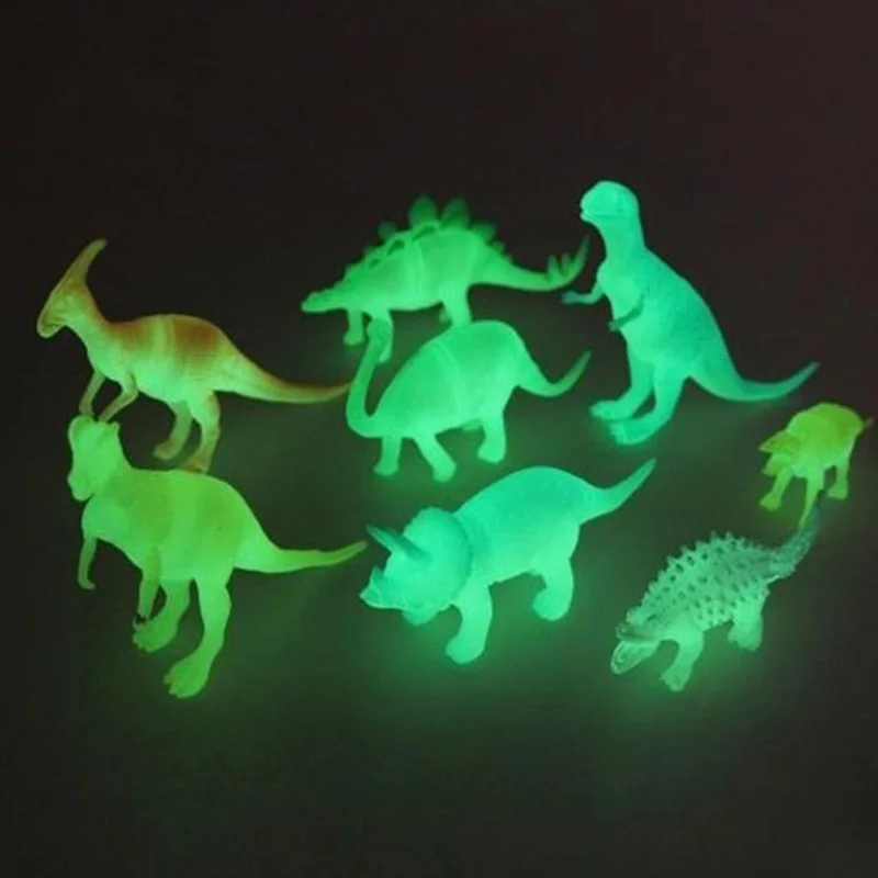 8 шт./компл. Night Light Серебристые Dinosaures цифры подарок игрушку для Для детей игрушки и хобби