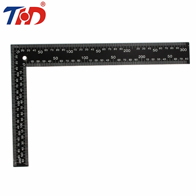 

THD 30cm/20cm Black Steel Metal Ruler Metric Rule Precision Hardware Tools Ruler Double Faced For Office Papelaria