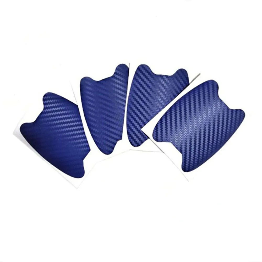 4Pcs Carbon Fiber Car Door Protective Film Bowl Stickers Protection Body Decoration Door Handle Stickers Decals Car Accessories (6)