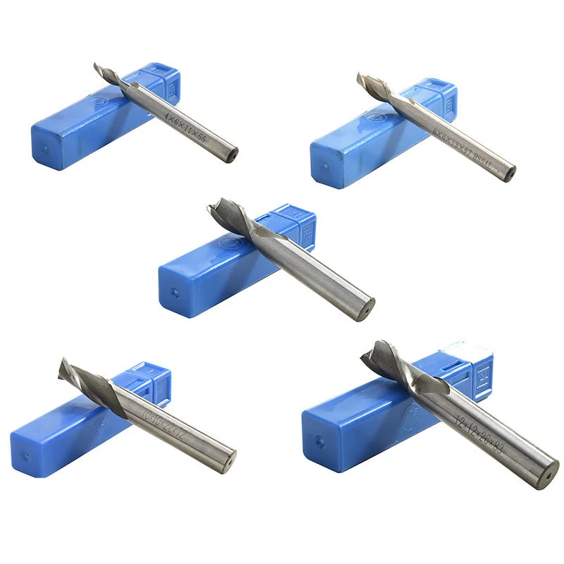 DWZ 1pc 2 Flute Straight Shank End Mill CNC Bits Milling Tool Cutter 4/6/8/10/12mm