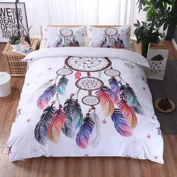 

Dreamcatcher Scenic Bohemia Pillowcase Quality Europe Home Modern Textiles Sanding Comforter Duvet Cover Feather Bedding Set
