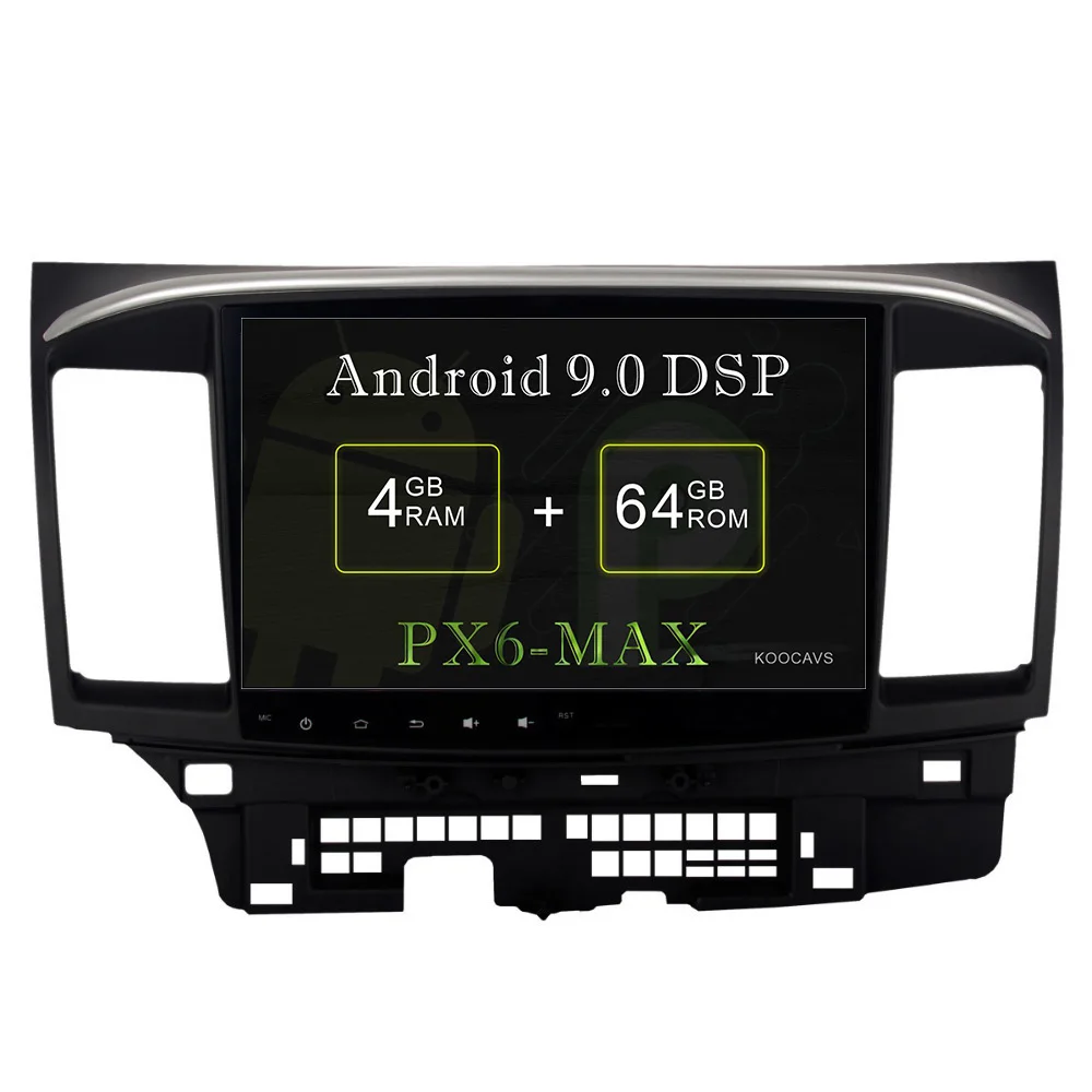 Автомобильный GPS-радиоплеер KOOCAVS 10 2 дюйма IPS Android 9 0 для Mitsubishi Lancer EVO с 4 Гб + 64