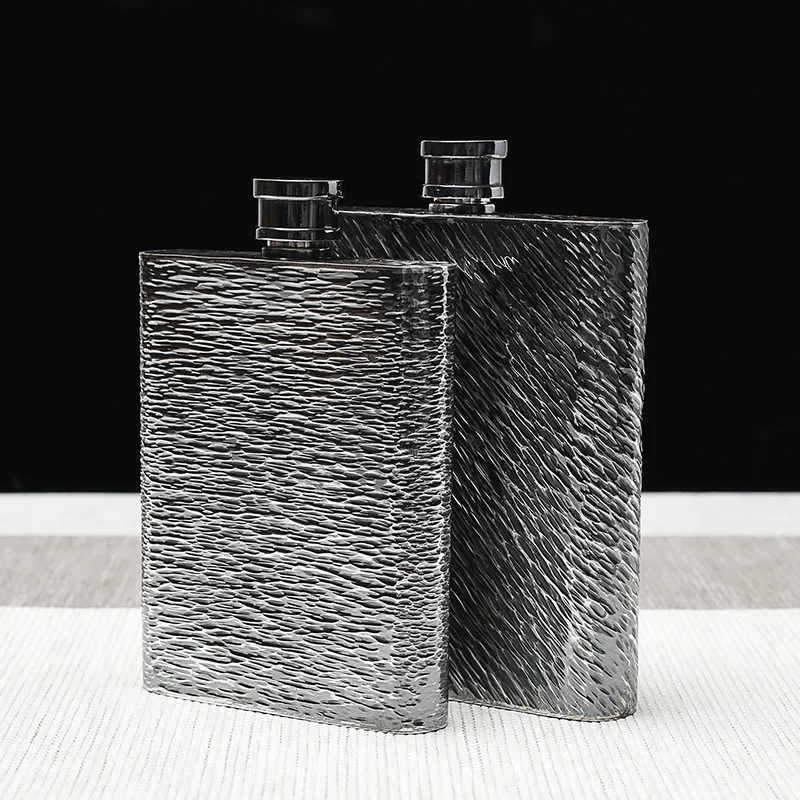  Pure Silver Military Silver Wine Bottle Portable Pure Silver 999 Alcoholics Antique Household Gifts