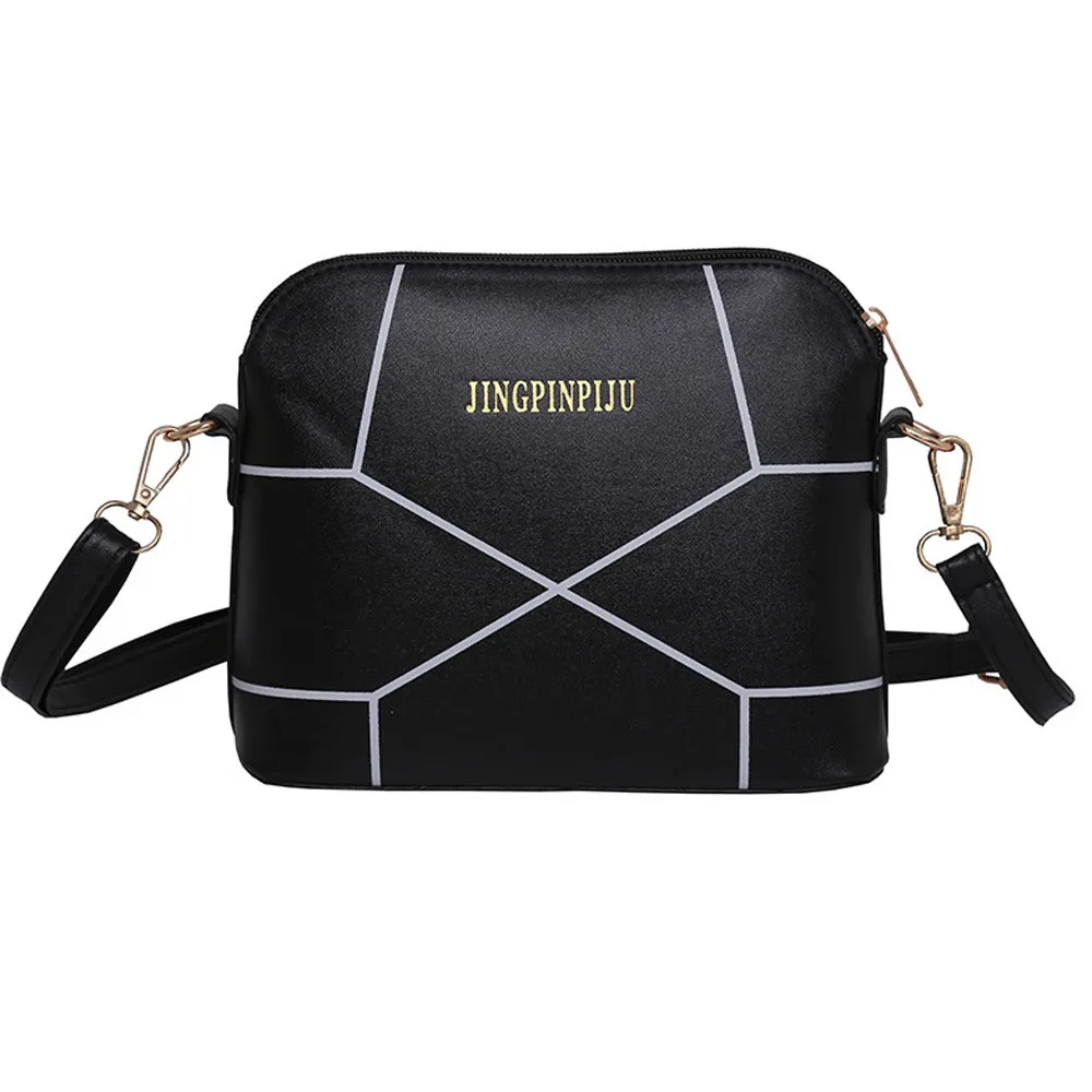 Женский модный кожаный клатч на одно плечо, сумка через плечо, большая сумка-тоут, дамская сумочка - Цвет: Черный