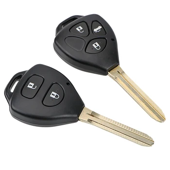 

2 Buttons 3 Buttons Car Key Shell Remote Uncut Blade Car-styling Key Fob Case For Toyota Camry Corolla RAV4 REIZ Alphard Toy43