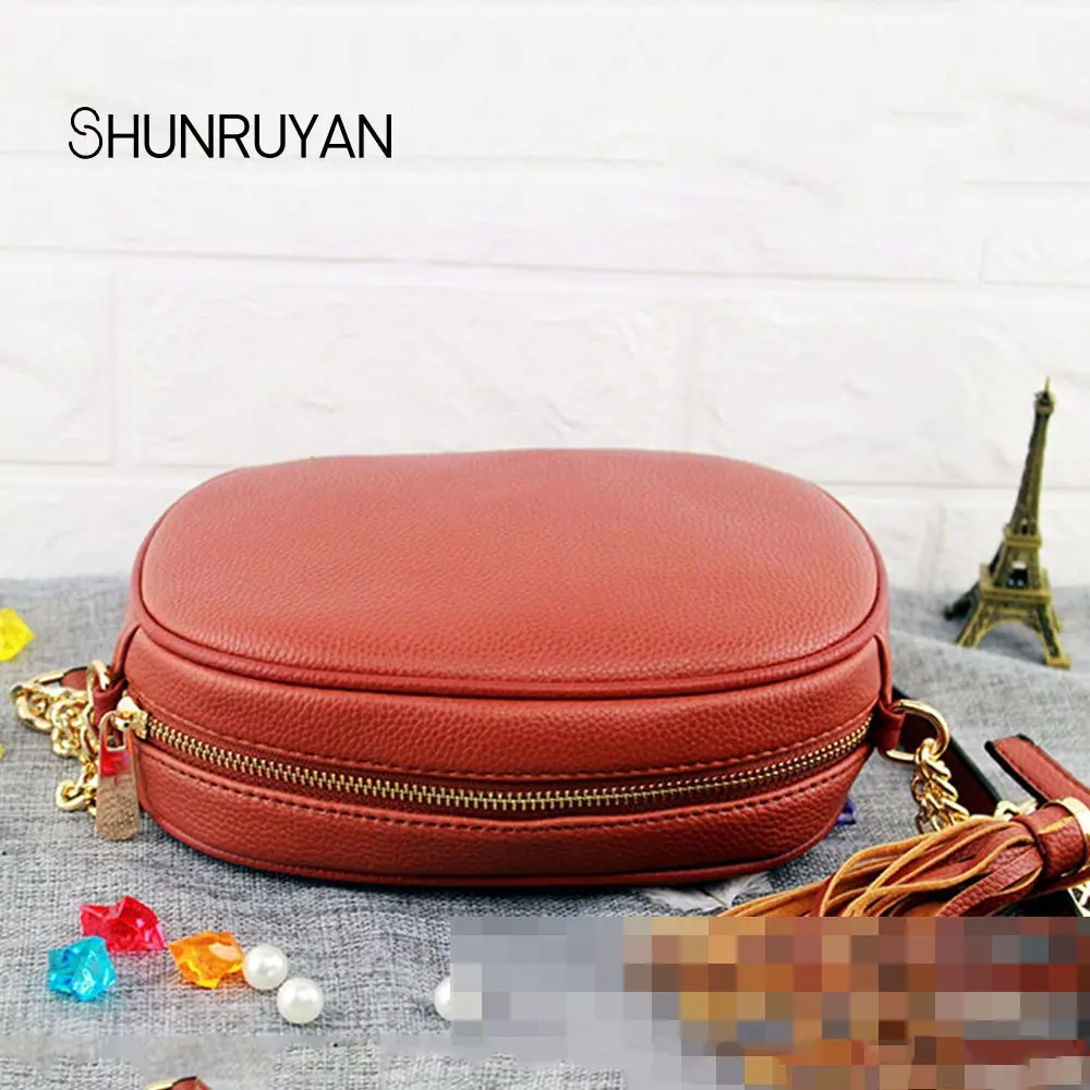 SHUNRUYAN модная круглая сумка новая из искусственной кожи Женская Повседневная Сумка-тоут женская сумка-мессенджер сумка через плечо