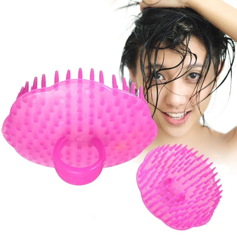 1PC Plastic Shampoo Combs Washing Hair Massager Women Combs Scalp Shower Body Beard Shampoo Brush Hair Styling Tools Pink