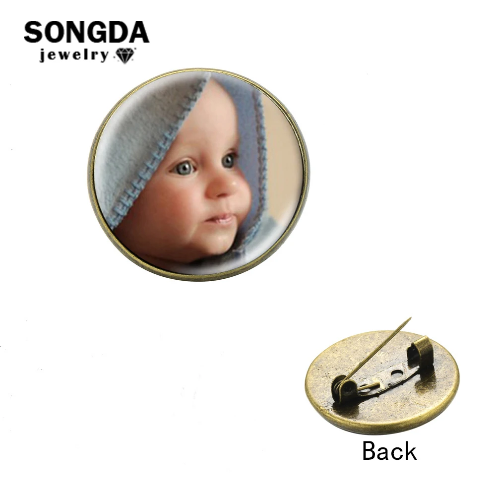 10PCS Personalized Custom Brooch Pins Family Member Letters Name Lover