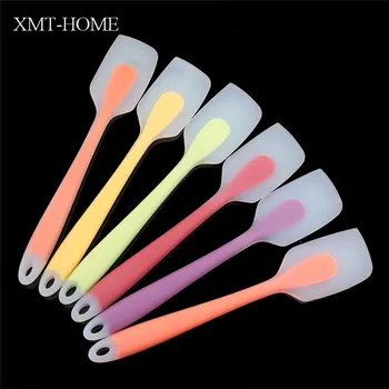 

XMT-HOME Small silicone cake spatula scraper self-transparent baking silicone cake cream spatula knife blade stir scraper 1pc