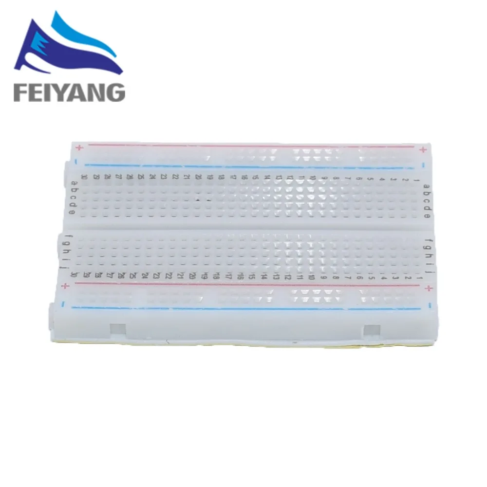 

10pcs Quality mini bread board / breadboard 8.5CM x 5.5CM 400 holes Transparent/White