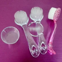 1 шт. щетка мягкая щетина Скраб пилинг лица щетка уход за лицом, очищение мытья колпачок для ванны и душа для тела Чистая щетка случайные цвета