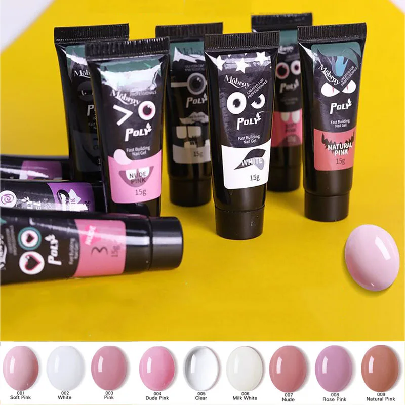  Poly Gel UV LED Soak Off Acryl Gel Quick Building Finger Extension Nail Builder Gel Camouflage Clea