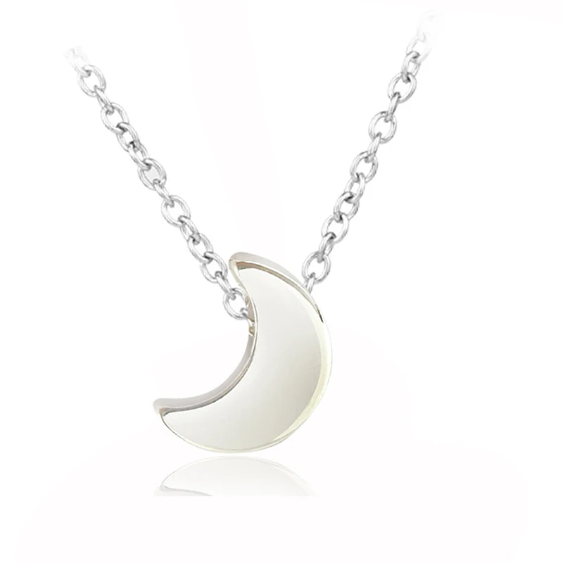 

Fashion Women Moon Crescent Pendants Necklace Sweet Simple Jewelry Clavicle Delicate Cute Necklace for Women Birthday Gift