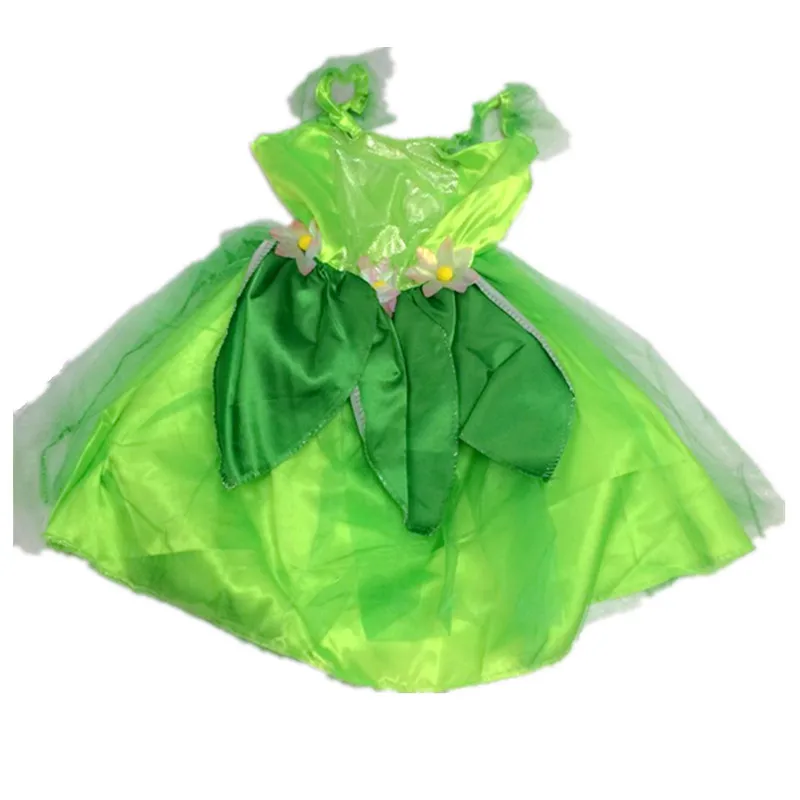 Детский костюм для хеллоуина; костюм принцессы «Динь-Динь»; Рождественский костюм для девочек; зеленый костюм феи «Тинкер»; платье-колокольчик; карнавальный костюм