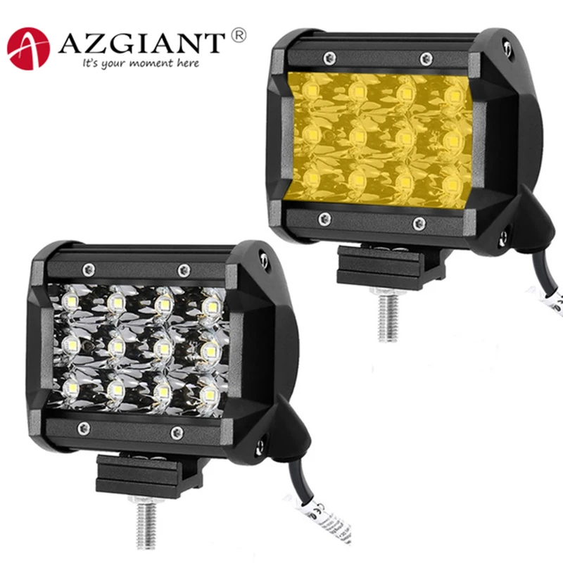 

AZGIANT Three Rows 6000K White 36W LED Work Light Spot Beam Die-cast Aluminum Housing For Driving Offroad Boat Car Tractor Truck