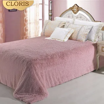 

CLORIS Hot Moscow Delivery Casual Travel Soft Throw Blanket For Bed Pink Fashion Bedspread Summer Solid Super Soft Home Textile