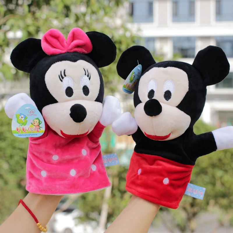 idee Bijlage geef de bloem water Nieuwe hot paar Mickey Mouse knuffels mickey Minnie handpop pop groot  formaat ouder kind sussen handschoen puppets gift|hand puppet|glove  puppetspuppet dolls - AliExpress